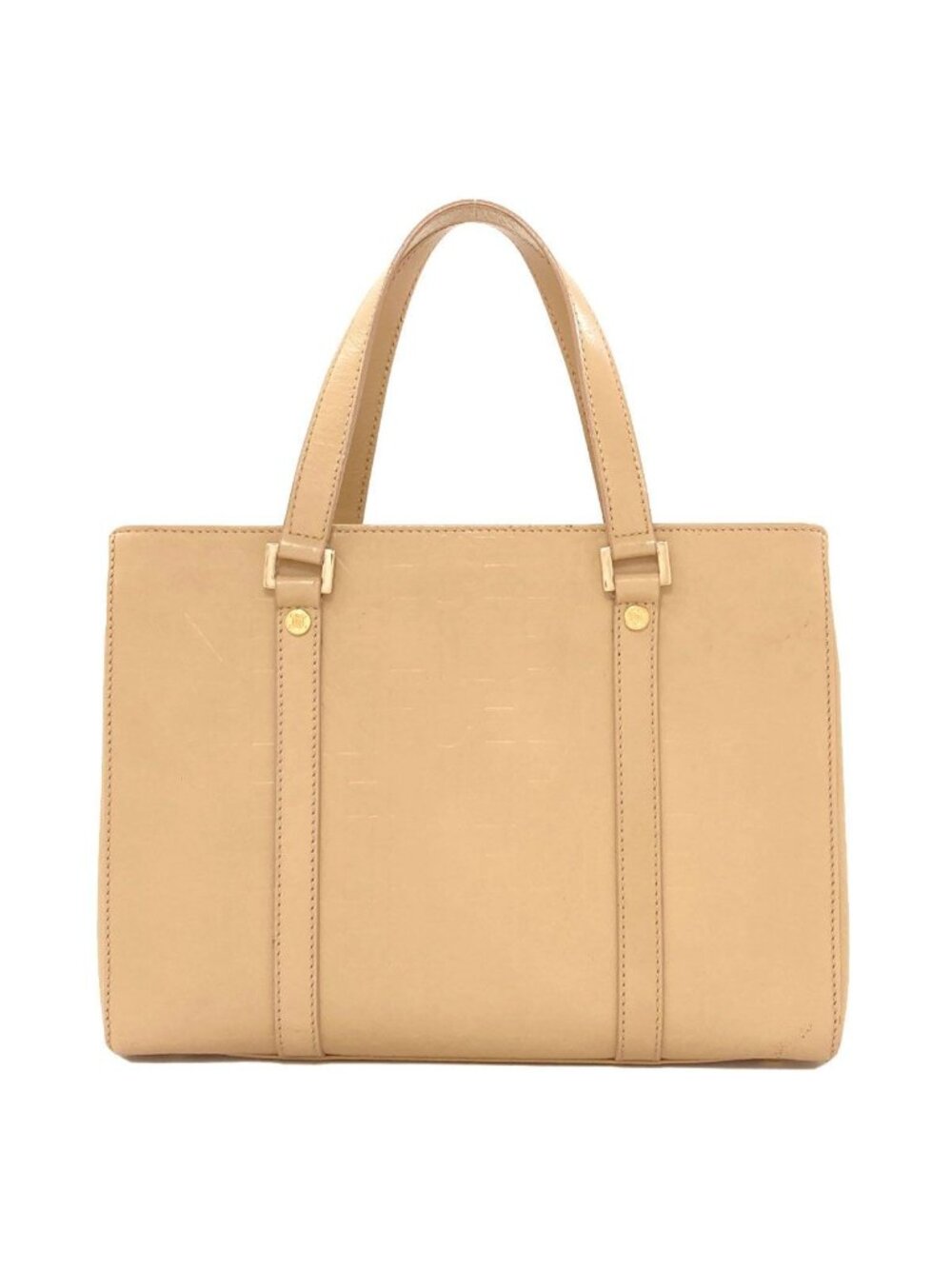Celine Logo Handle Leather Handbag